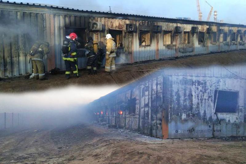 Атырау облысында құрылысшылар жатақханасы өртенді