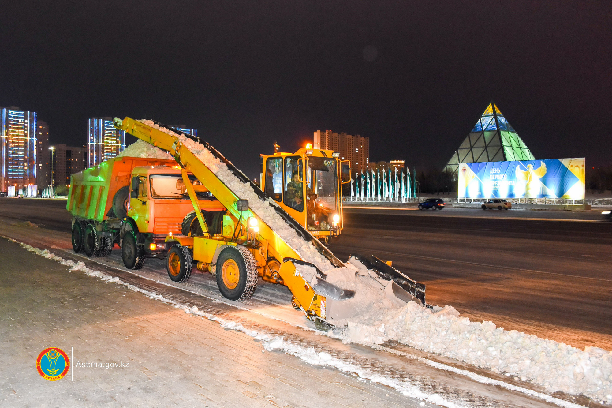 Өткен тәулікте елордадан 17 мың текше метрден астам қар шығарылды