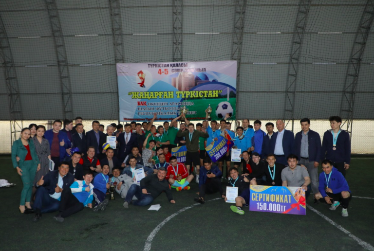 Шағын футболдан БАҚ өкілдері арасында «Жаңарған Түркістан» республикалық турнирі өтті
