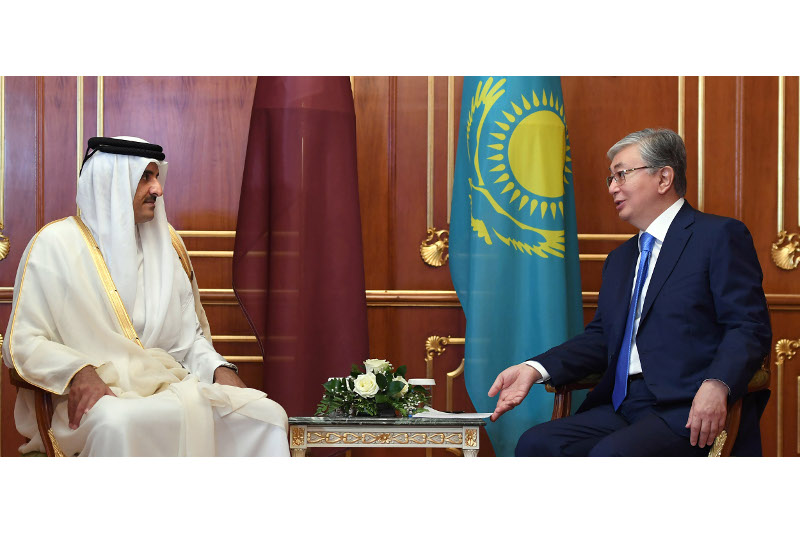 Қазақстан Президенті Қасым-Жомарт Тоқаев Қатар Әмірі Тамим бен Хамад Әл Танимен кездесті