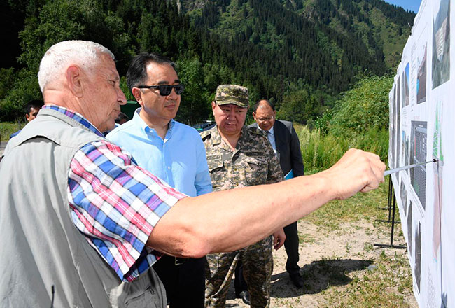 Б.Сағынтаев Алматы тау бөктеріндегі селден қорғау іс-шараларының барысымен танысты