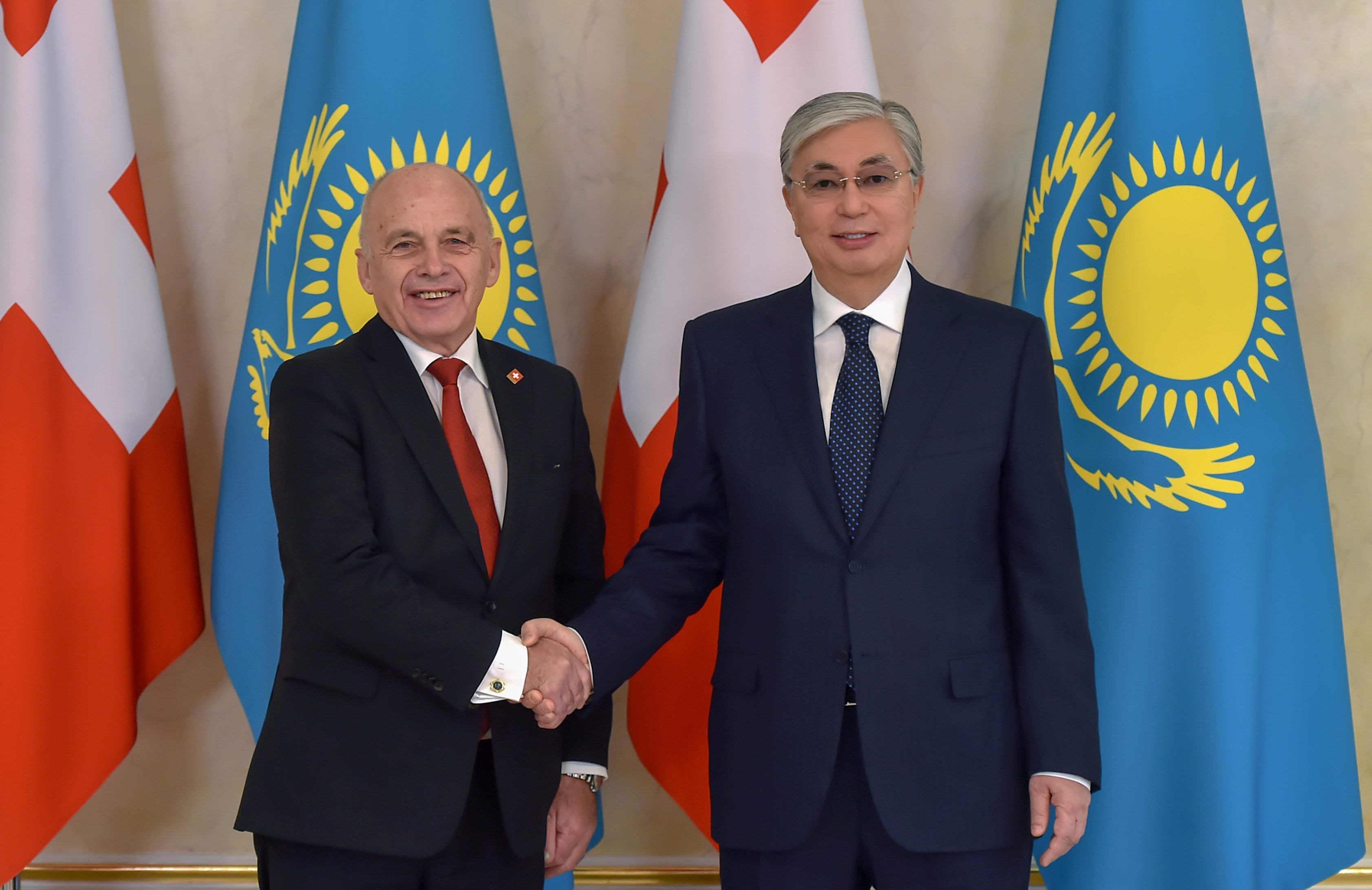 Қ.Тоқаев Швейцария Президентімен шағын құрамда келіссөз жүргізді