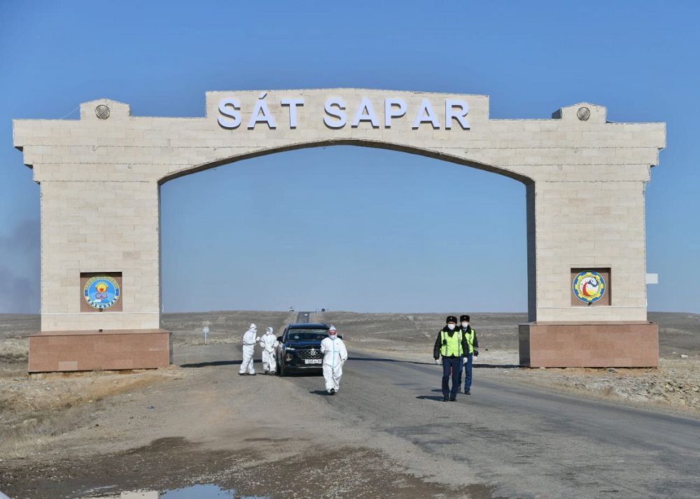 Жезқазғандағы санитарлық бекет жұмысынан фоторепортаж