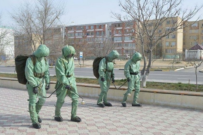 Әскерилер қаланы зарарсыздандыруға жұмылдырылды