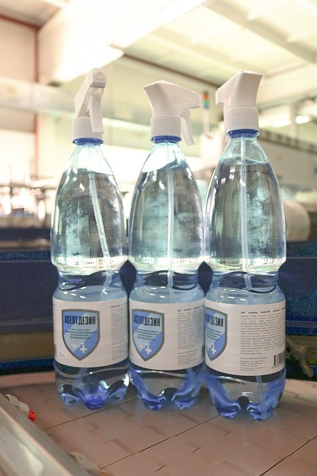 Көкшетауда 80 мың литр антисептик шығарды