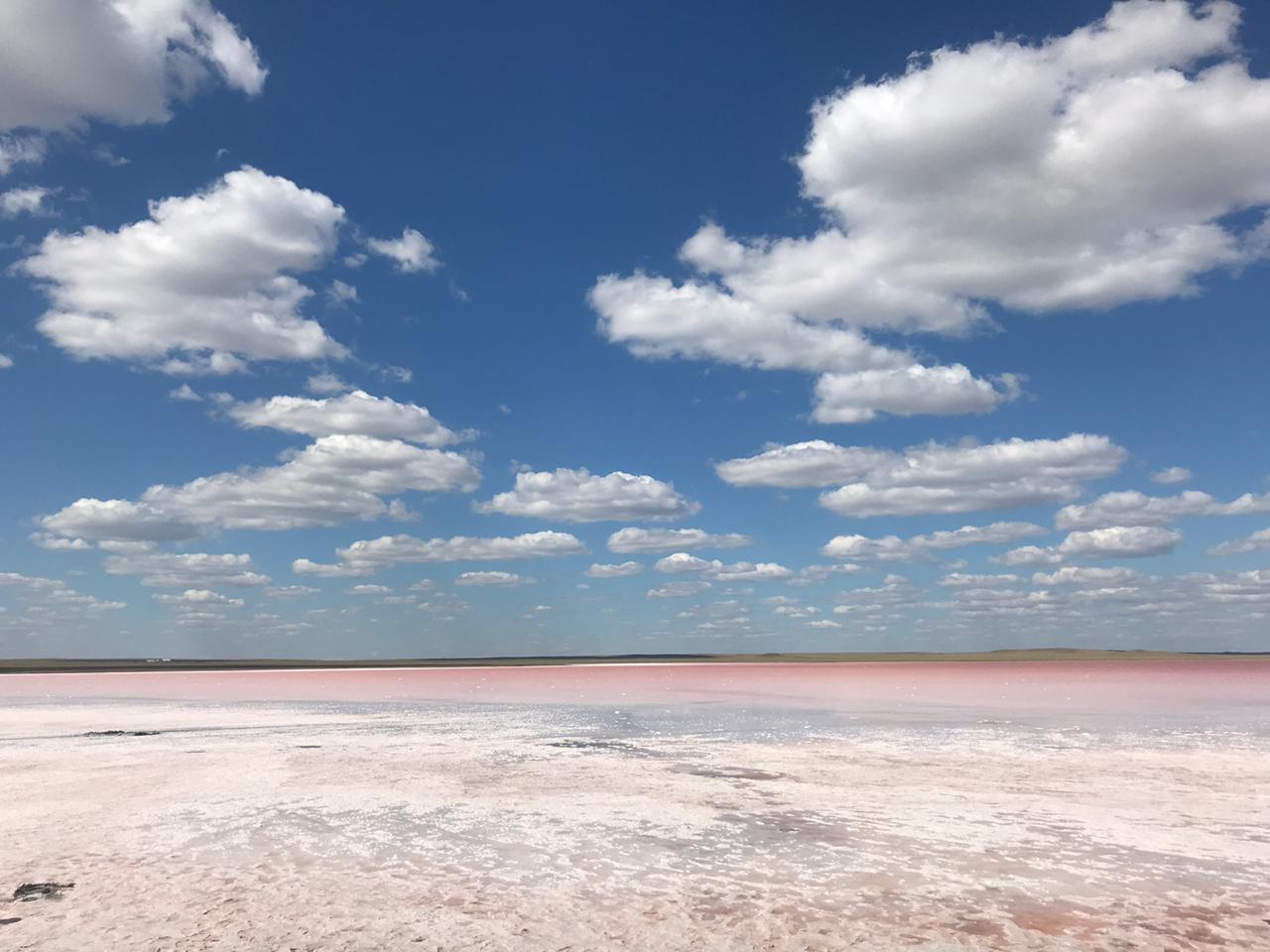 Розовый озера