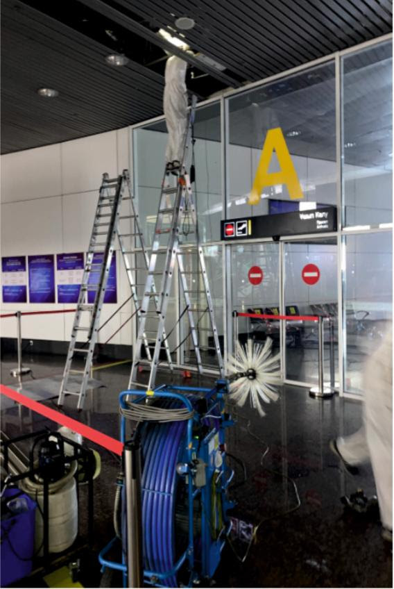 Елорда әуежайында 12 шақырым ауа арнасы залалсыздандырылды