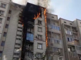 Шымкентте тоғыз қабатты үйден өрт шықты