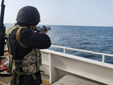 Шекарашылар теңізде жауынгерлік ату бойынша жаттығу өткізді