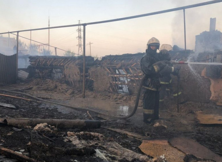 Қостанайда 11 үй өртеніп кетті