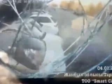 Рөлде ұйықтап қалған. Таразда автобус жүргізушісі 10 көлікті соғып кетті (видео)