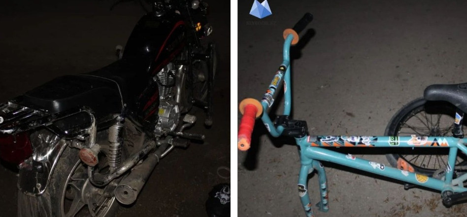 Ақмола облысында мотоцикл мінген жасөспірім сегіз жасар баланы қағып кетті