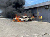 Шымкентте екі автокөлік өртеніп кетті