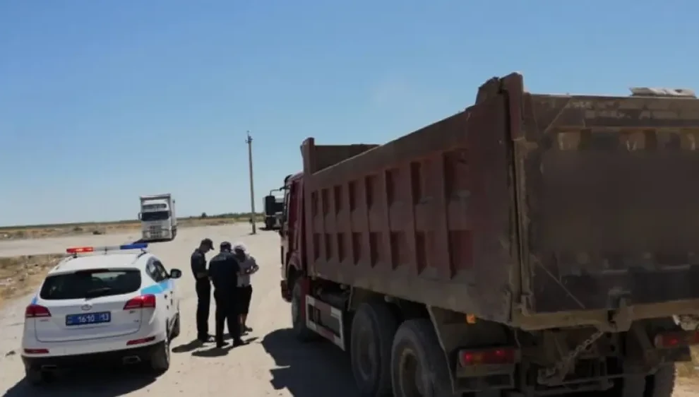 Түркістанда пайдалы қазбаларды заңсыз тасымалдау фактісі анықталды