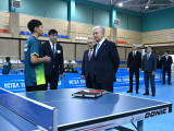 Мемлекет басшысы Талдықорғандағы Үстел теннисі орталығын аралап көрді
