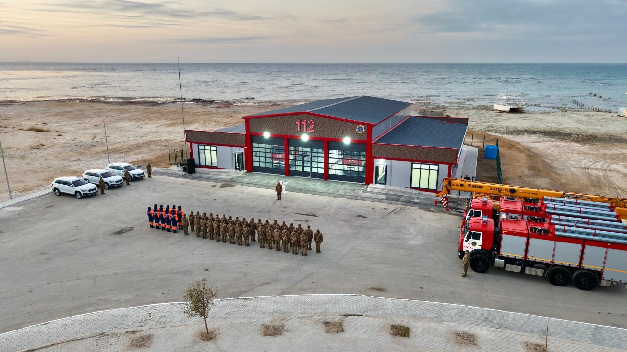 Каспий теңізінің жағалауында жаңа өрт сөндіру-құтқару бөлімі ашылды