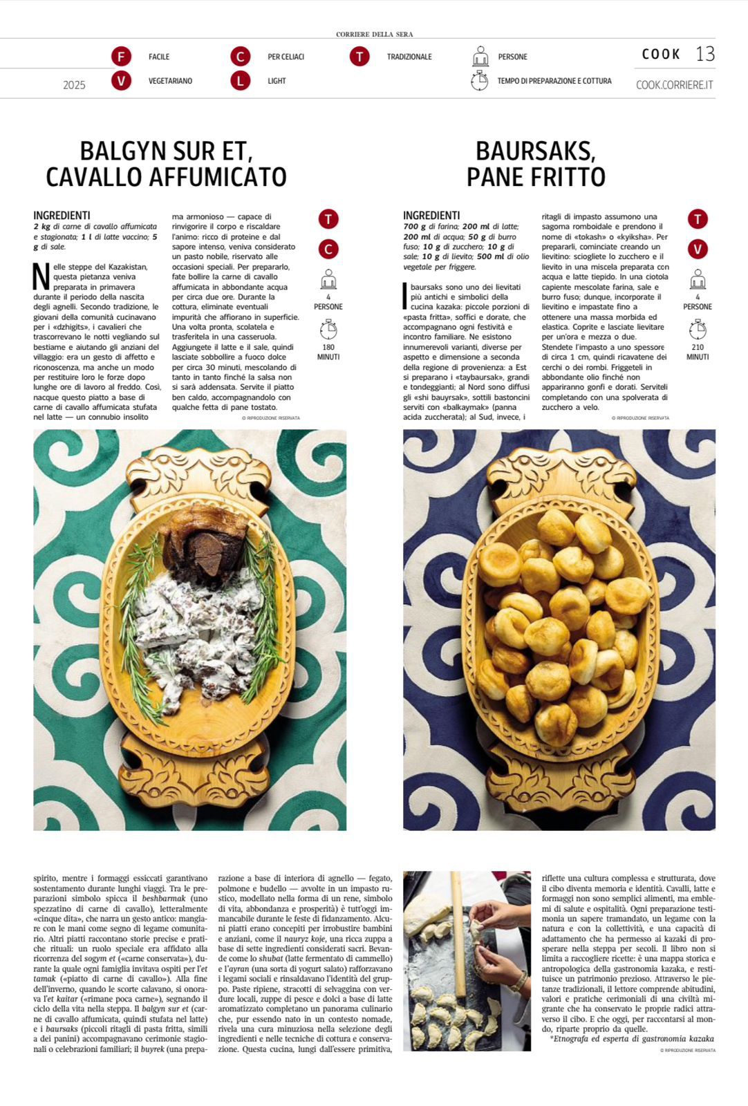 Италиядағы COOK журналы алты бетін Қазақстанға арнады