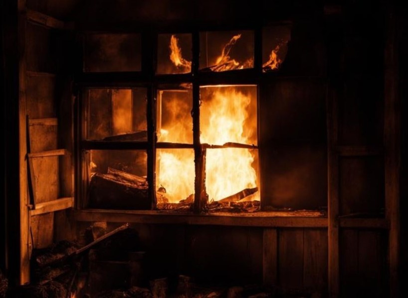 Қос қабатты үйдің төбесінен өрт шықты