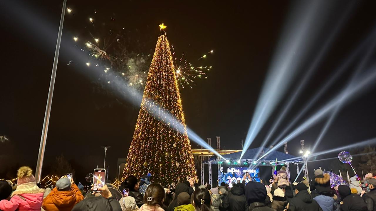 Қонаевта басты шыршаның шамдары салтанатты түрде жағылды