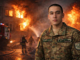 Өрт кезінде ерлік танытқан жігіт Ұлттық ұлан қатарына қосылды