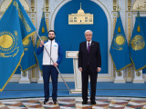 Президент қысқы Олимпиадаға қатысатын ұлттық құрама мүшелеріне Мемлекеттік туды тапсырды