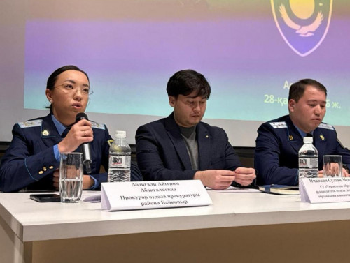 Мектеп оқушыларына заң мен тәртіп қағидаты айтылды