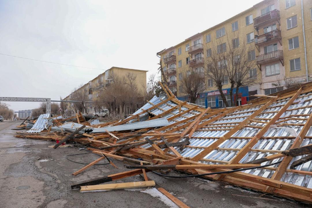 Жаңатастағы жойқын дауыл